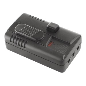 Schwarzer Blanko Dimmer für Halogen- und Glühlampen mit Schalter, Nahaufnahme.