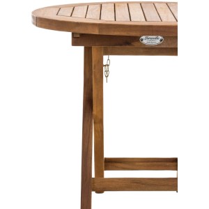 DELUKE Gartentisch ROHAR Holz Braun 50x50x46cm Teakholztisch Klappbar Garten Beistelltisch Wetterfest Runder Gartentisch