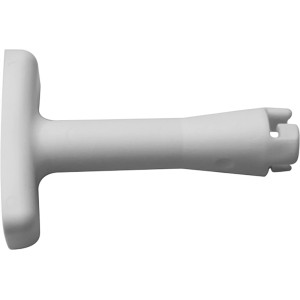 Duravit Serviceschlüssel für Urinal Dry aus Keramik, Detailaufnahme.