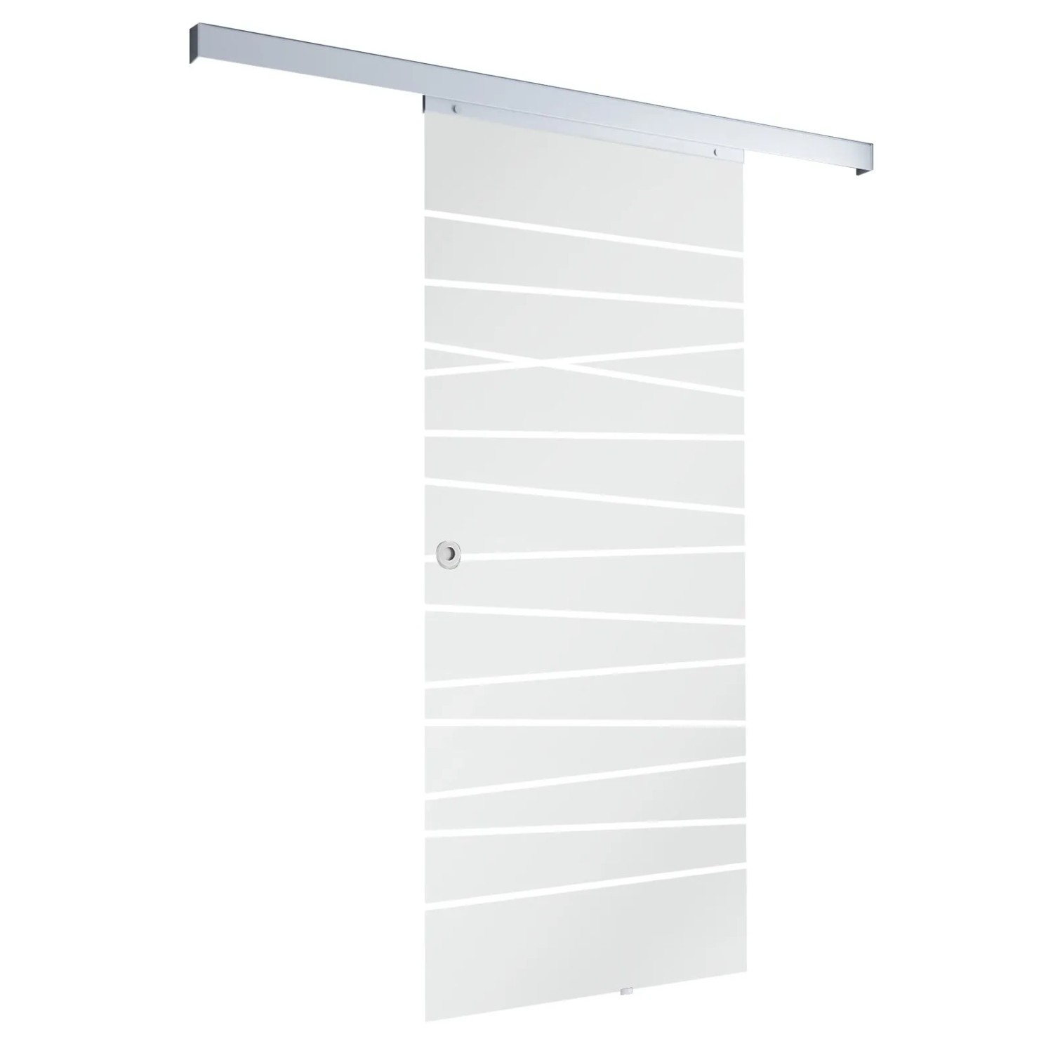 inova Glasschiebetür Mikado 880 x 2035 mm Komplettset mit Griffmuschel