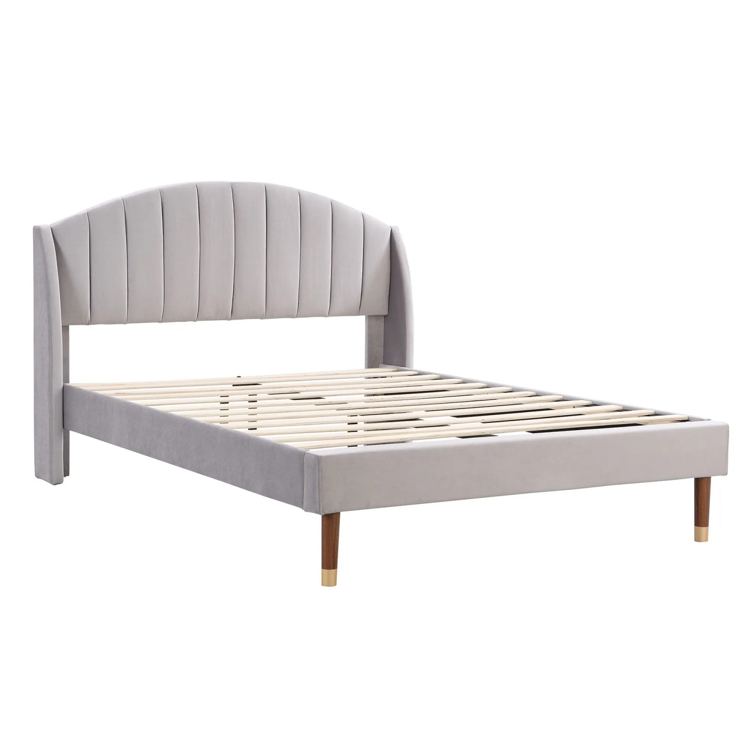 okwish Polsterbett 140×200 Jugendbett mit Lattenrost und Kopfteil ohne Matratze