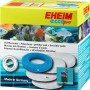 Eheim Filtermatte und -Vlies für Ecco Pro Aquariumfilter, Set mit blauer Filtermatte und weißen Filtervliesen.