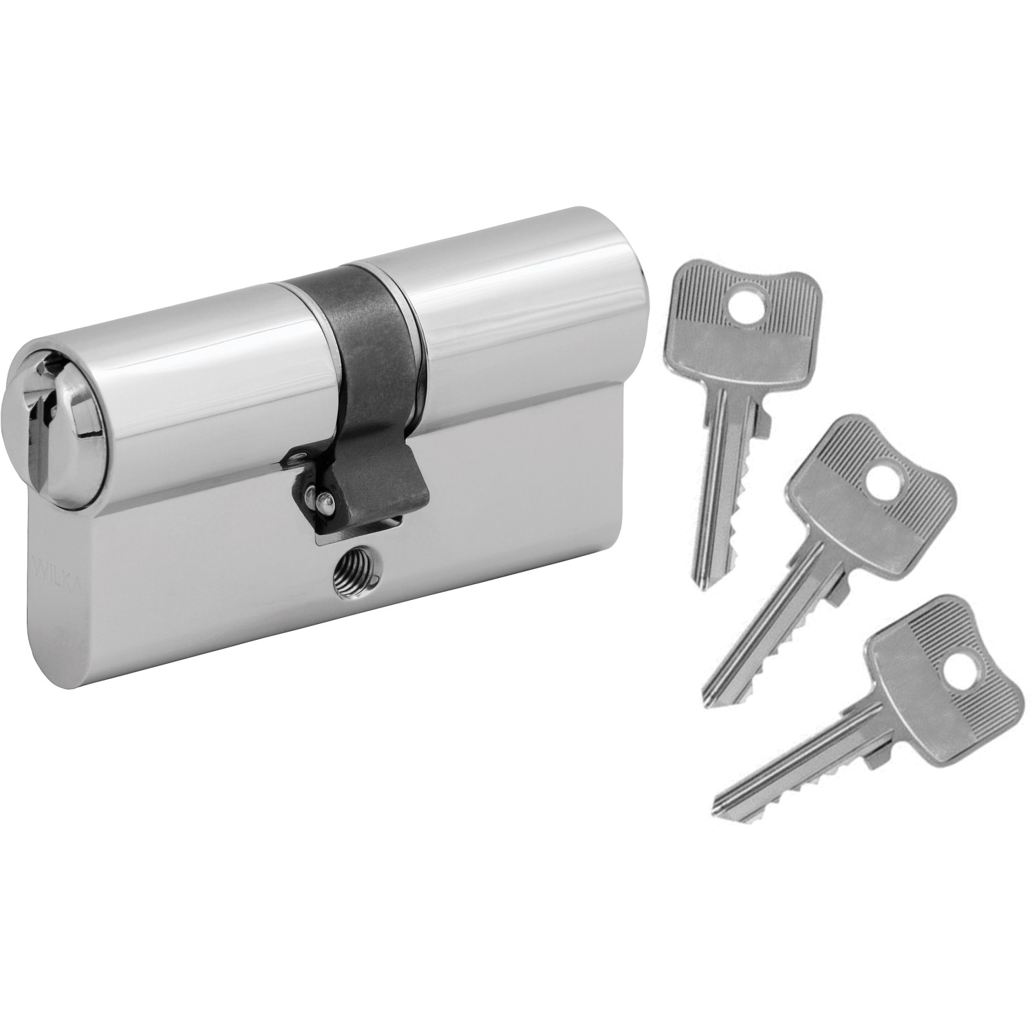 Stahl-Türschloss mit drei Schlüsseln für Nebeneingangstüren.