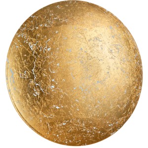 Goldene Trio LED-Wandleuchte Chiros, runde Wandlampe mit warmweißem Licht.