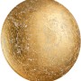 Goldene Trio LED-Wandleuchte Chiros, runde Wandlampe mit warmweißem Licht.