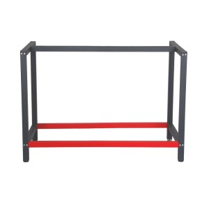 Stabiles Wiltec Werkbankgestell aus Stahl in Anthrazit-Rot, 100x57x81 cm. Ideal für Werkstatt & Werktisch.