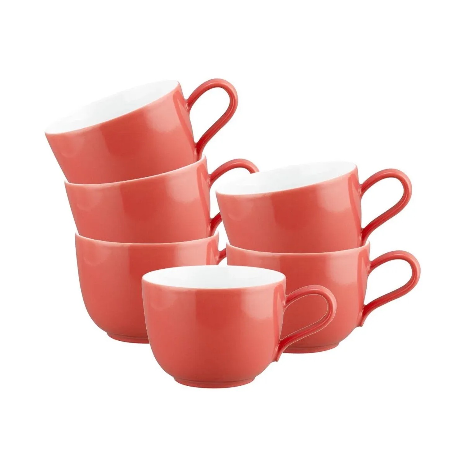 Seltmann Weiden Liberty Pure Colors Kaffeetasse 260 ml 6er Set Flamingo Red
