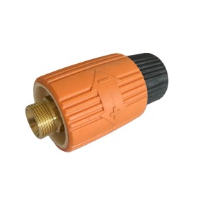 FM-SOLAR Druckregler für Hochdruckreiniger zur Durchflussregulierung, orange/schwarz.