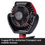 Einhell Akku-Ventilator GC-CF 18/110 Li-Solo: Kompakter, kabelloser Ventilator mit rotem Akzent.