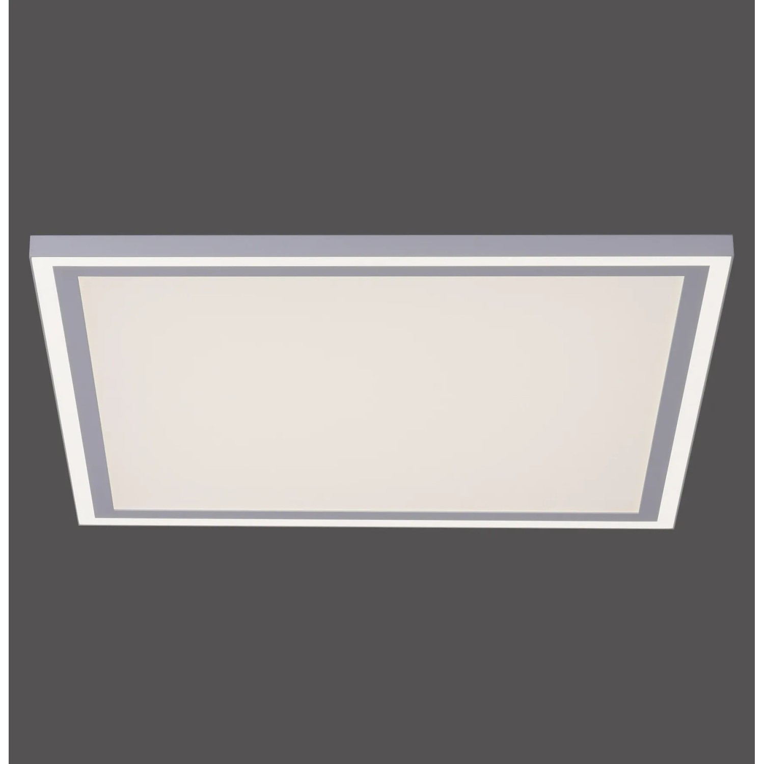 Quadratische, dimmbare LED-Deckenleuchte Edging in Weiß, 46,4x46,4 cm.