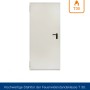 Grauweiße Hörmann Brandschutzklappe T30, Stahltür für Heizungskeller, 800x2000 mm.