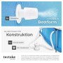 Detailaufnahme des Tectake Swimming Pools mit Filterpumpe und Stahlrahmen, blaue Poolfolie.