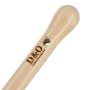 Detailaufnahme des Knopfstiels vom D&O Unkrautstecher, Holz mit Aufhängeloch.