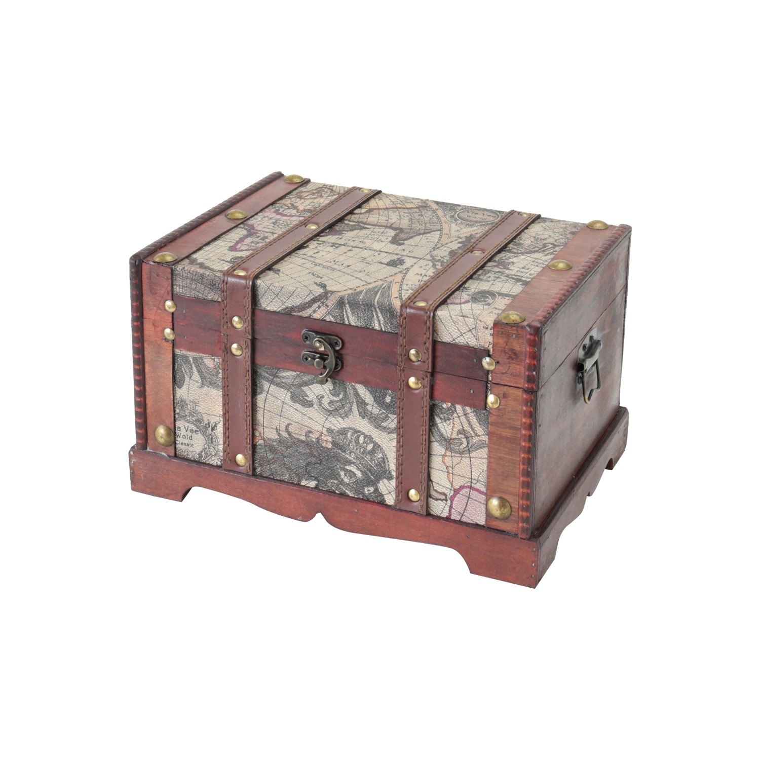 HMF 6408-129 Schatztruhe Holz 29 x 20 x 17 cm Klein Amerika