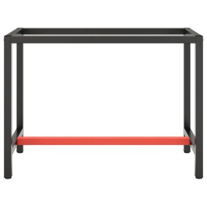 Werkbankgestell von vidaXL, schwarz-rot, 110x50x79 cm, aus Metall. Ideal für Heimwerker.