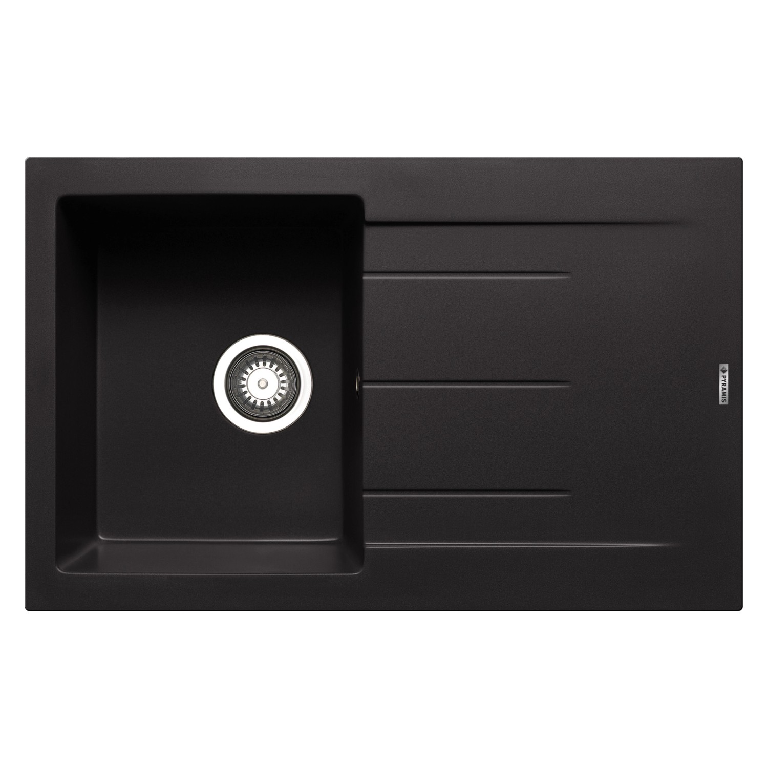 Pyramis Pyragranitespüle Alazia 1B 1D 79 cm x 50 cm Volcano