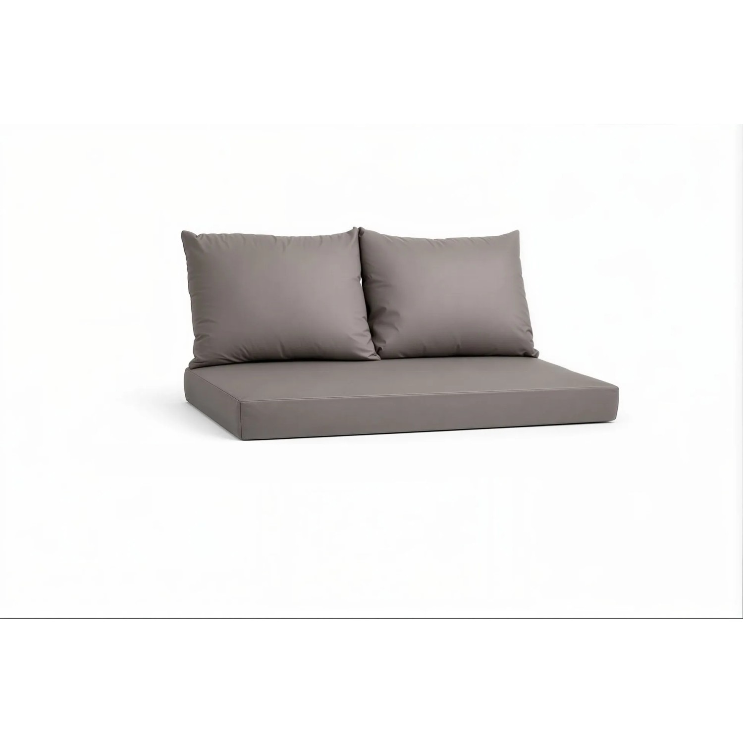 Setgarden Triple Outdoor Palettenkissen Set 120x60x10cm Sitzkissen + Rückenkissen 2x60x50cm 1tlg Grau
