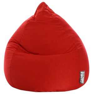 Roter Sitting Point Sitzsack Easy, 220 l. Bequemer, waschbarer Mikrofaser Sitzsack für Jugend und Erwachsene.