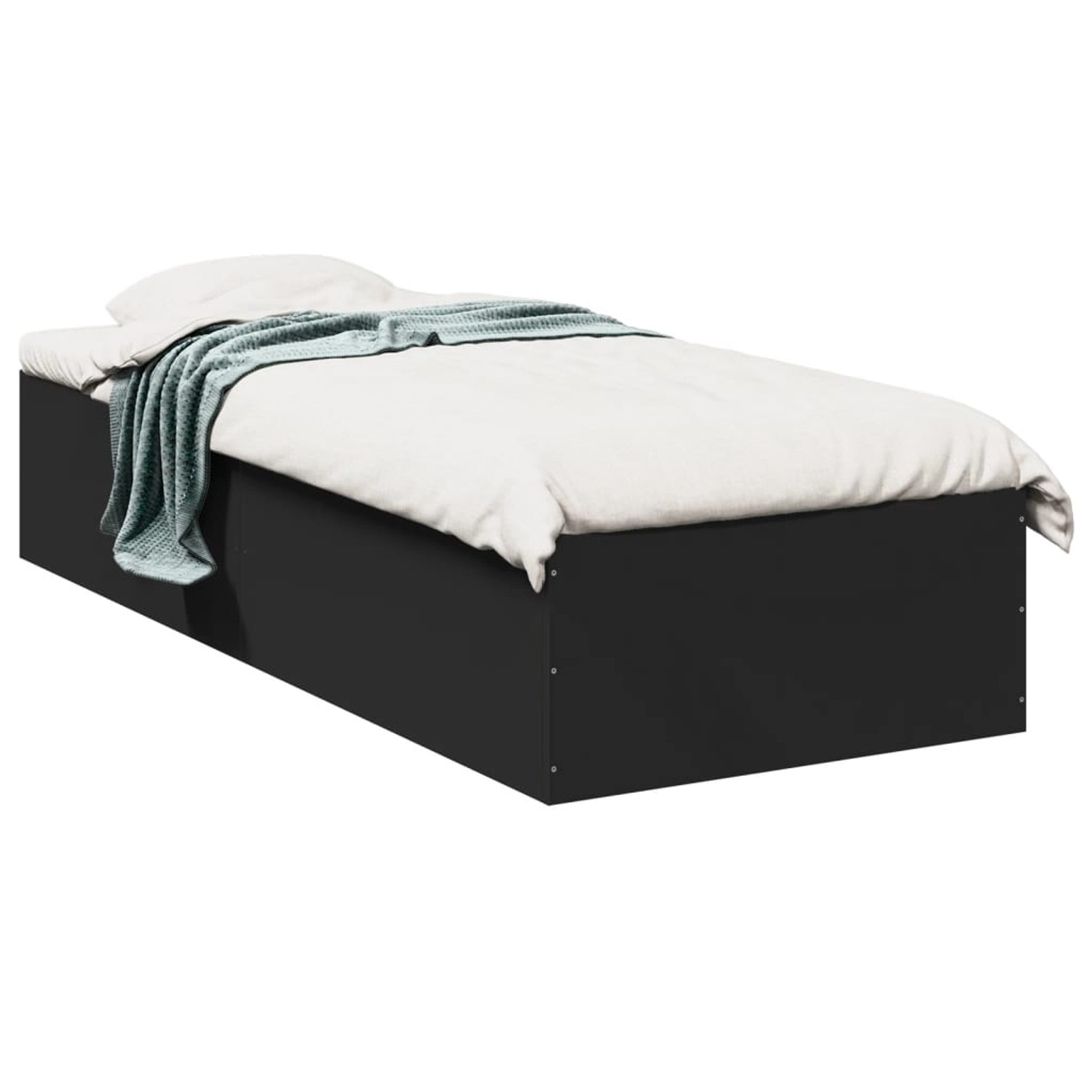 vidaXL Bettgestell Schwarz 90x200 cm Holzwerkstoff 3281057 günstig online kaufen
