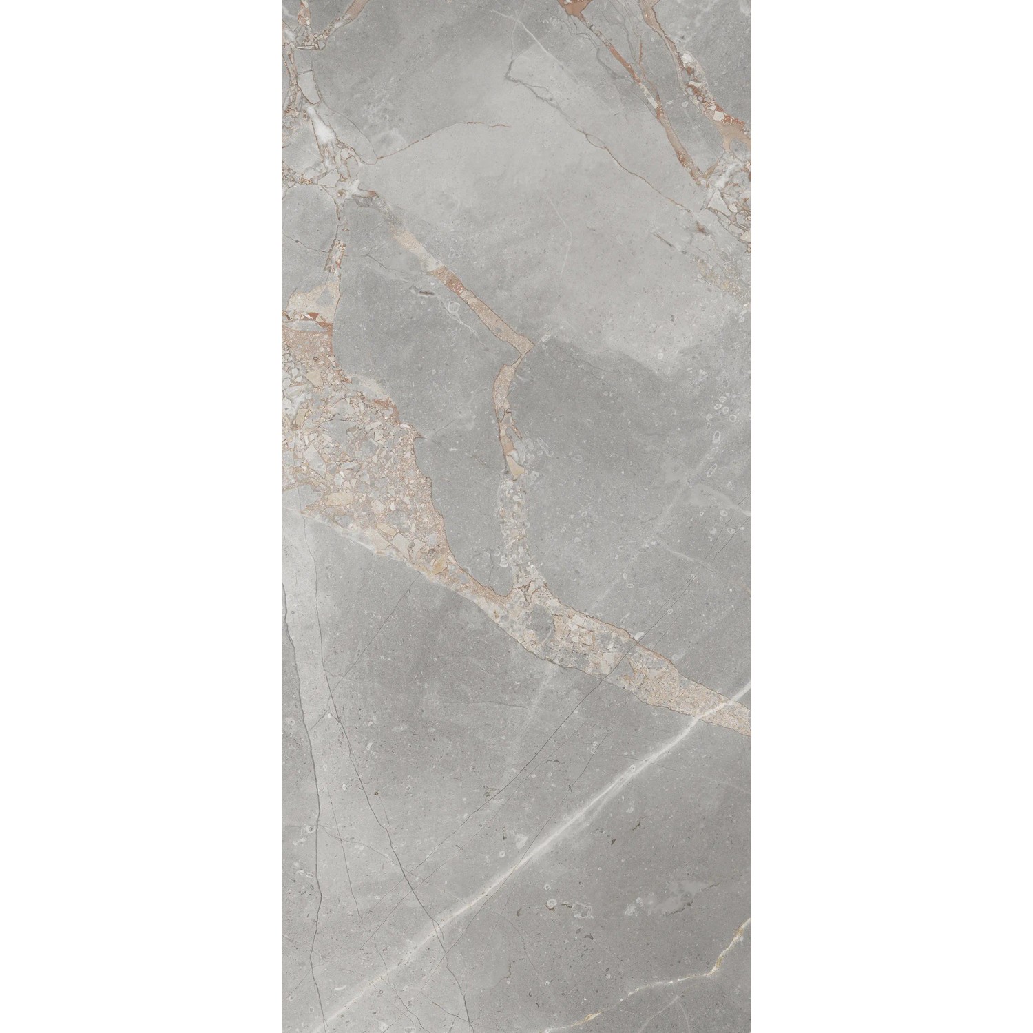 Bodenfliese Feinsteinzeug, 60x31 cm, matte Oberfläche in Marmoroptik, ideal für Innenräume.
