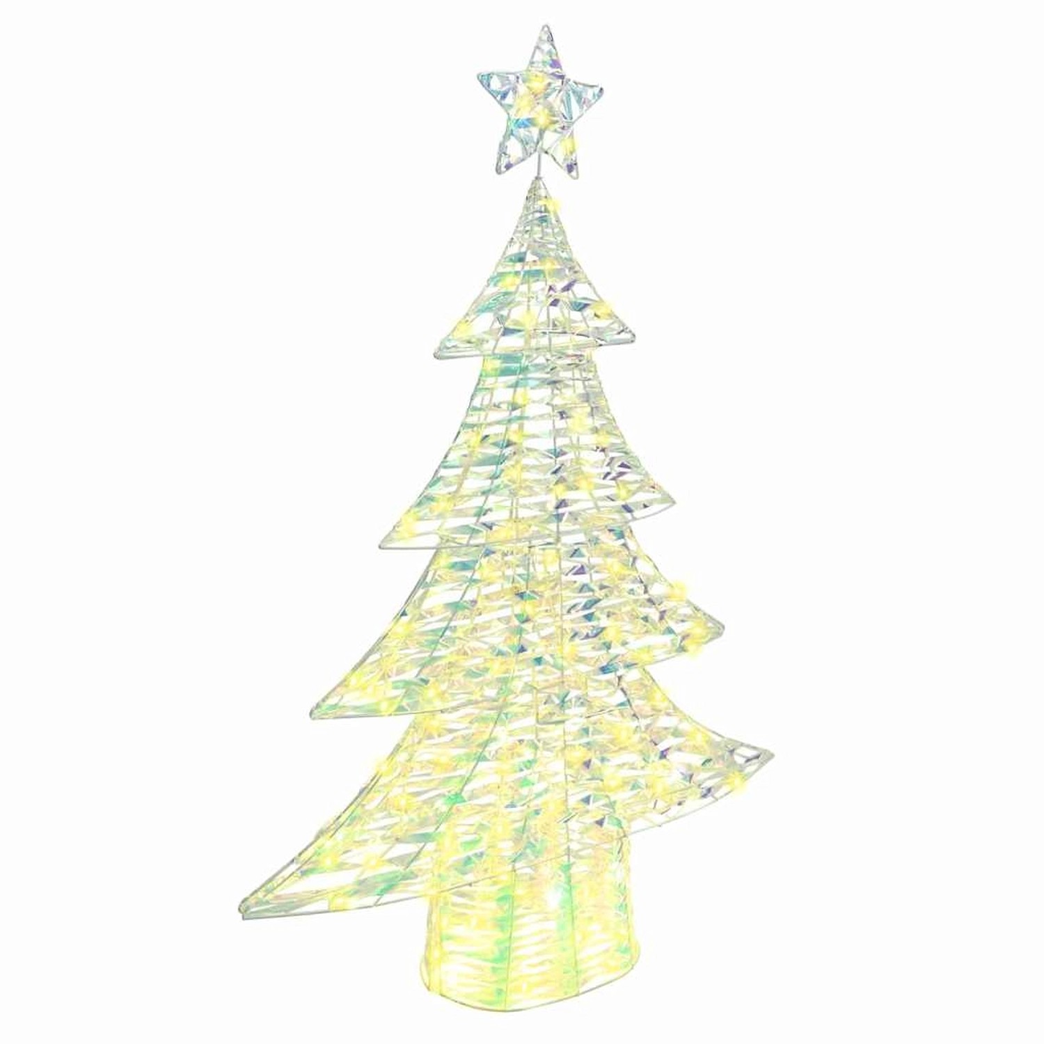 vidaXL Weihnachtsbaum mit 120 LEDs Warmweiß 120 cm PET 42018985