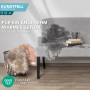 Flauschiges, graues KARAT Kunstfell Nelly als Deko auf Sofa und in Korb.