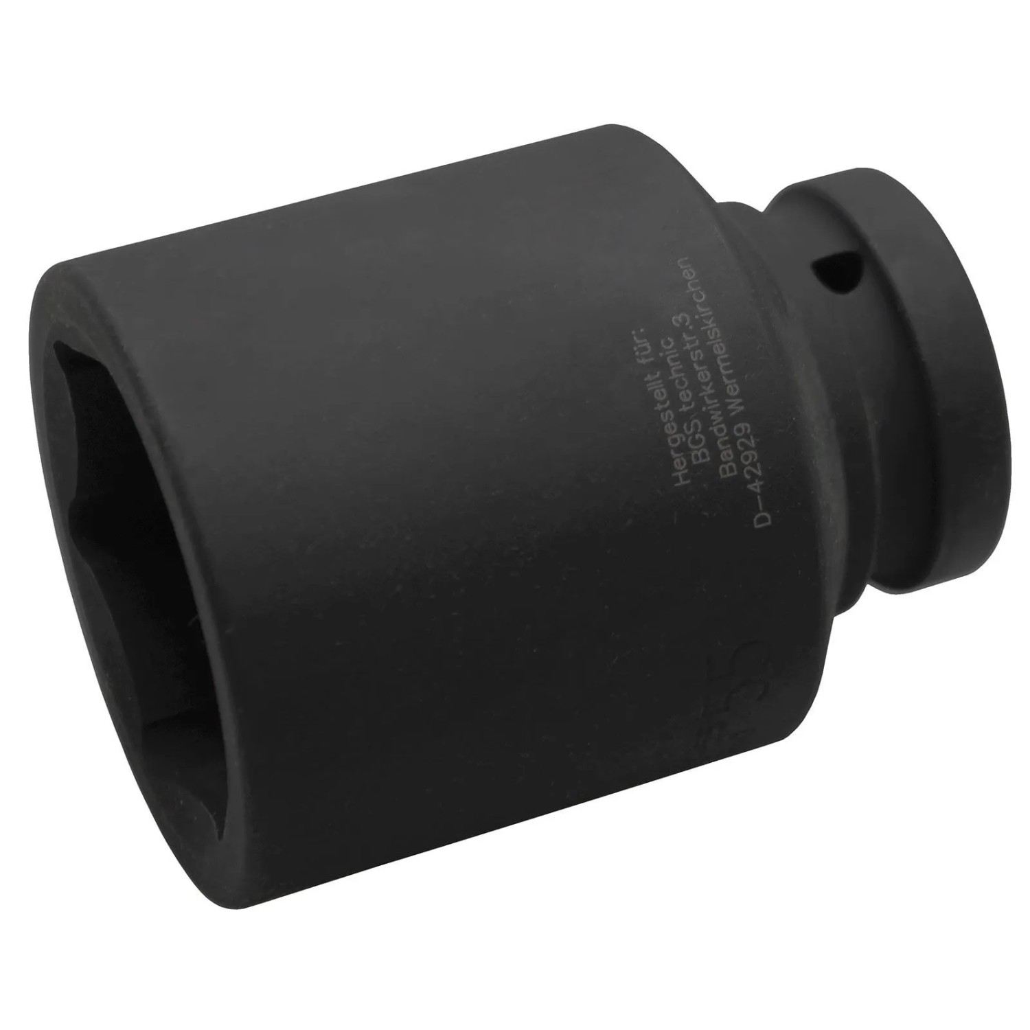 BGS Kraft Steckschlüssel Einsatz Sechskant Tief Antrieb Innenvierkant 25 Mm  1 Zoll  SW 55 Mm 5500 55