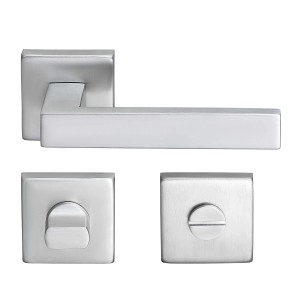 MeinTürgriff Drückergarnitur Trento Edelstahl Türdrücker Eckig WC