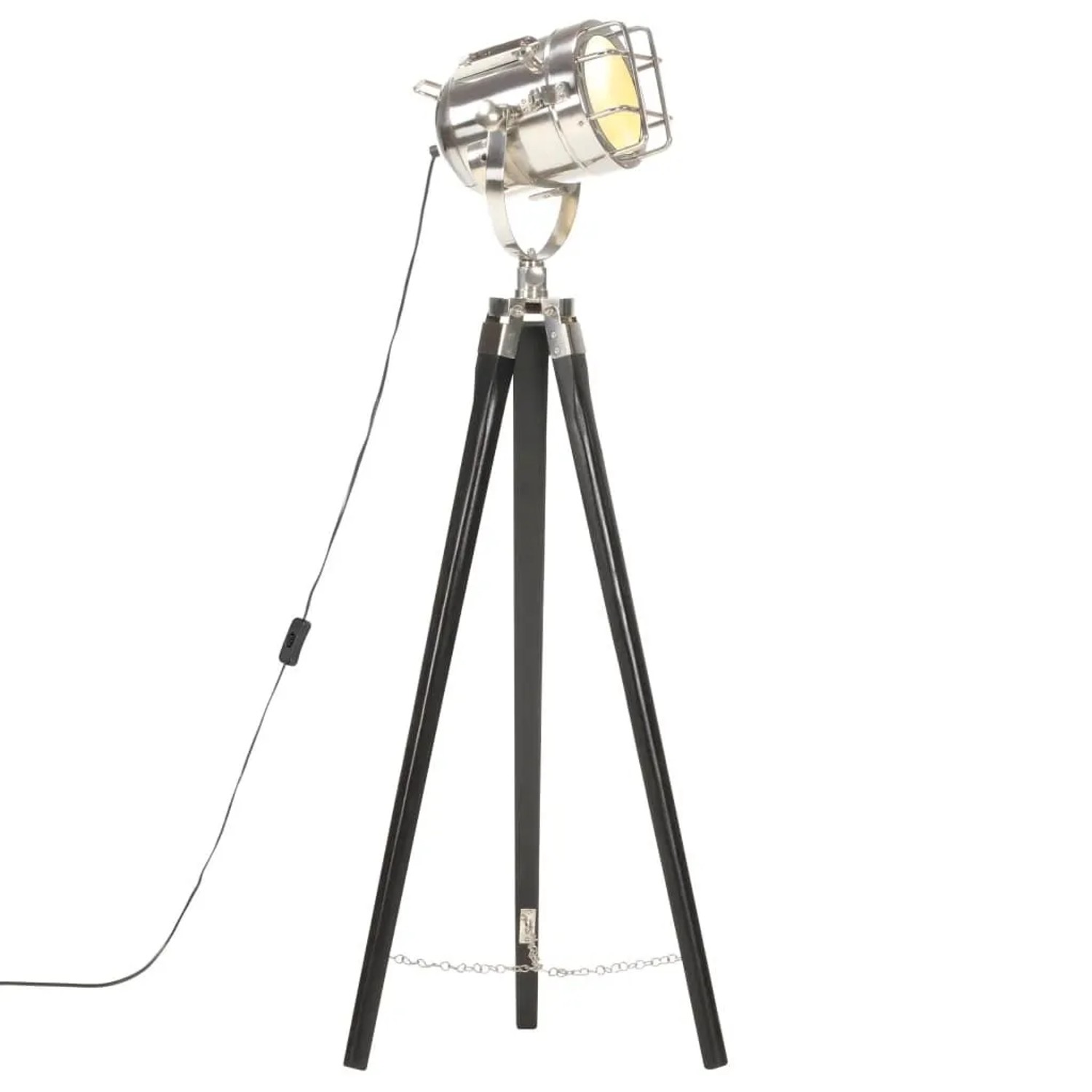 vidaXL Stativlampe Schwarz Mango Massivholz 97 cm 286110