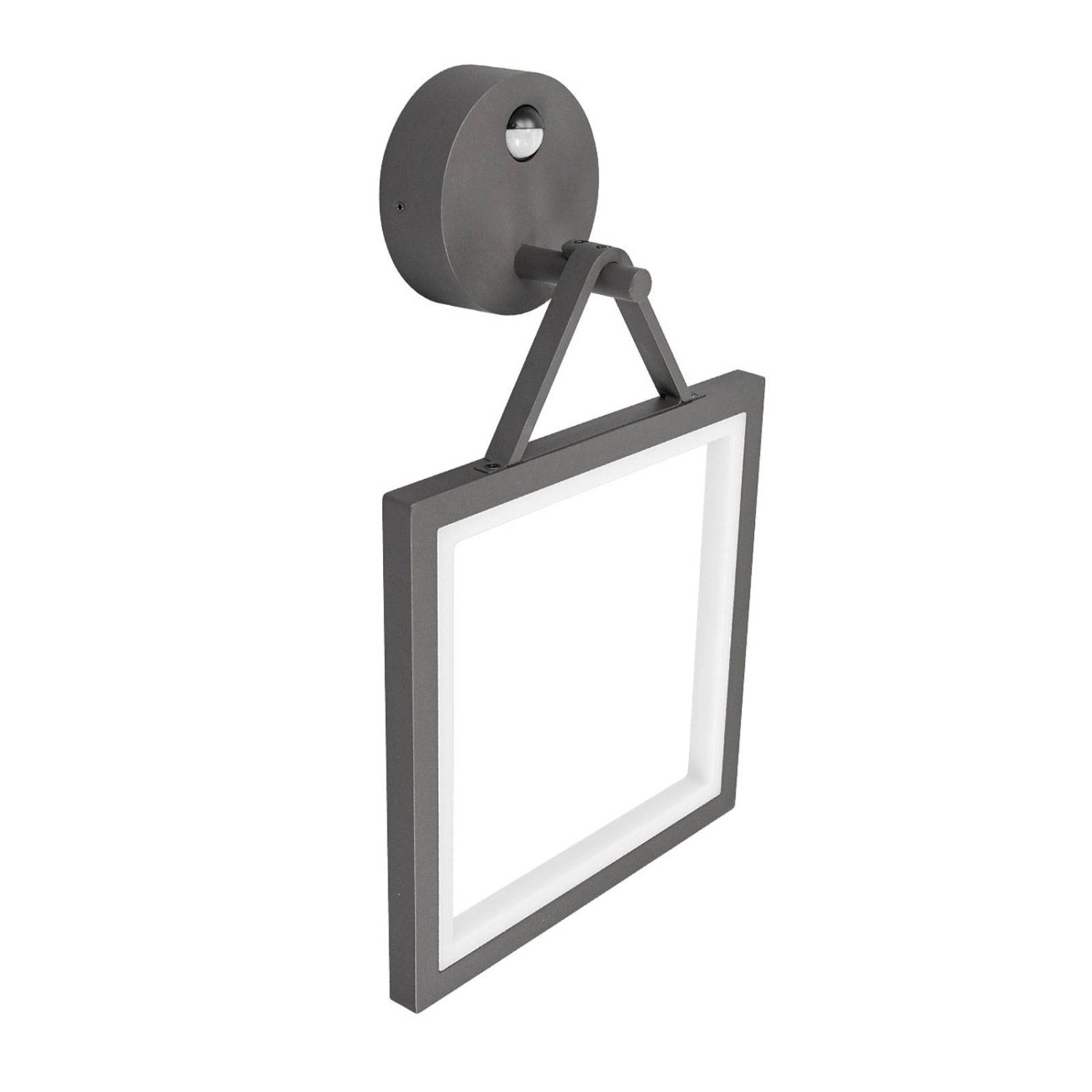 Lucande LED Wandleuchte Außen Mirco 9619148 mit Leselampe Bewegungsmelder Spritzwassergeschützt Modern in Alu aus Alumin...