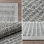 Detailansicht des grauen Ayyildiz Outdoor-Teppichs Giza 1410, wetterfest und robust.