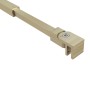 Goldenes Wandprofil mit Stabilisierungsstange für Duschkabinen, ausziehbar von 73-120 cm.