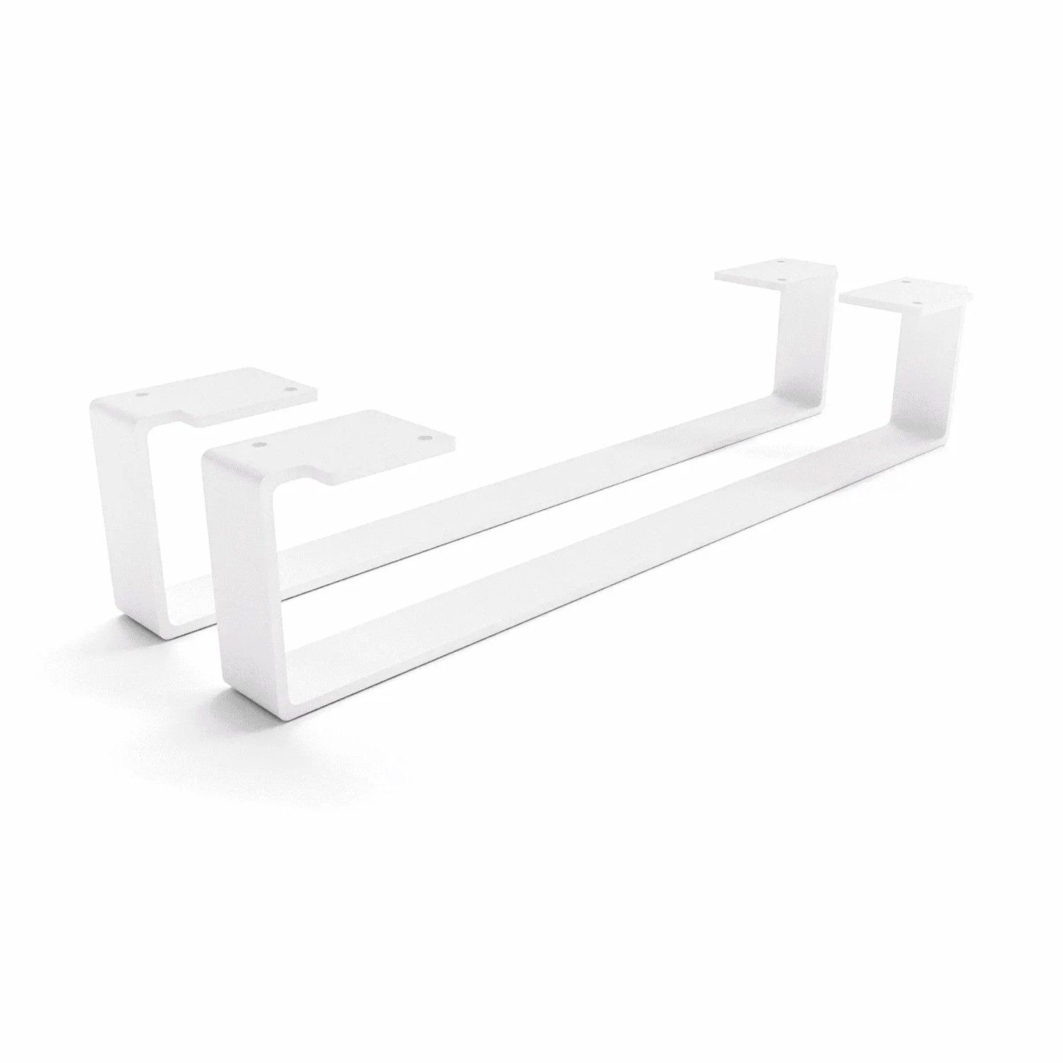 HEVVA Möbelfüße LUXEMBURG 10 cm Hoch 50 cm Tief 2er Set Weiß