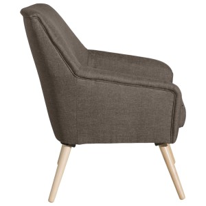 Max Winzer Alegro Sessel, Sahara Flachgewebe, Holzfüße, Seitenansicht.