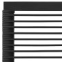 Detailansicht: Schwarzes Poly Rattan Gartenmöbel-Set, Fokus auf Flechtmuster.