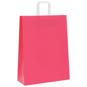 vidaXL Papiertragetaschen 250 Stk mit Henkeln Rosa 32x12x42 cm 4101900