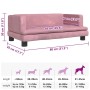 vidaXL Hundebett Rosa 80x45x30 cm Samt 171897_7