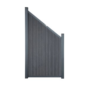 Home Deluxe WPC-Schrägelement Callado Premium, vertikale Rillen, anthrazit, für Sichtschutzzaun.