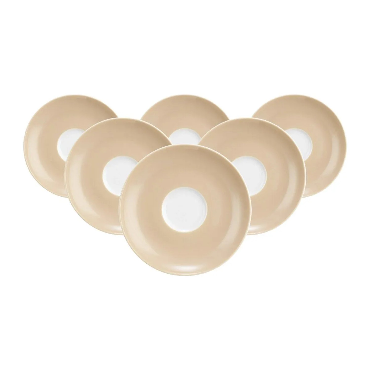 Seltmann Weiden Liberty Pure Colors Espressountertasse 12 cm 6er Set Dusty Beige