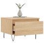 vidaXL Couchtische 2er Set Sonoma Eiche mit Schublade und Metallbeinen.