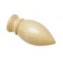 Gardinia Endknopf Country Patrone, Buche, für Stilgarnituren mit Ø 25 mm Stange. 2er-Pack.