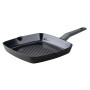 Schwarze Fackelmann Grillpfanne Statement, 28 cm, mit gerillter Oberfläche und ergonomischem Griff.