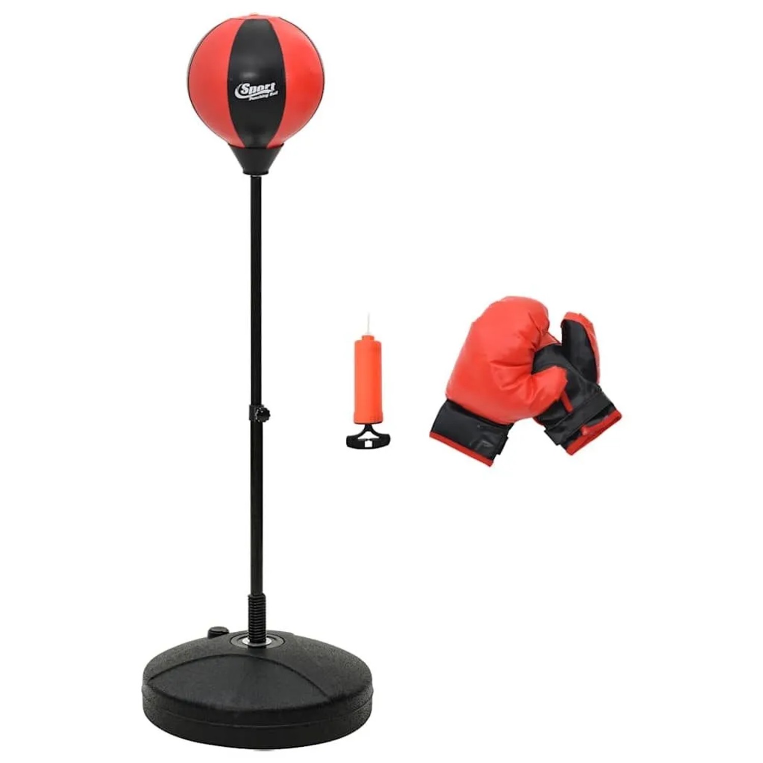 vidaXL Punchingball mit Ständer, Handschuhen & Pumpe 81-122 cm 4016325