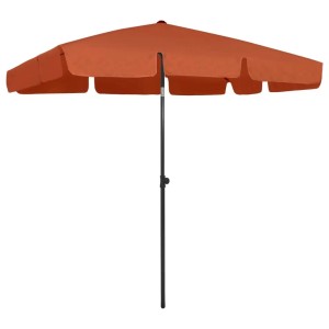 Terrakottafarbener Strandschirm (200x125 cm) von vidaXL für sonnige Tage im Freien.