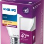 Philips LED-Lampe E27 Tropfenform, 4,3W, 470lm, warmweiß, in Produktverpackung.