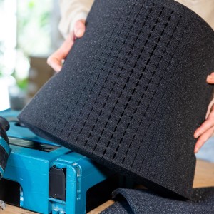 HMF ODR100-41CM Koffereinlagen mit Rasterschaumstoff für Outdoor-Fotokoffer 4er Set 375 x 27 cm