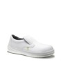 Weißer Elten Sicherheitshalbschuh Pure Slipper Low ESD S2, Größe 41, für sicheres Arbeiten.