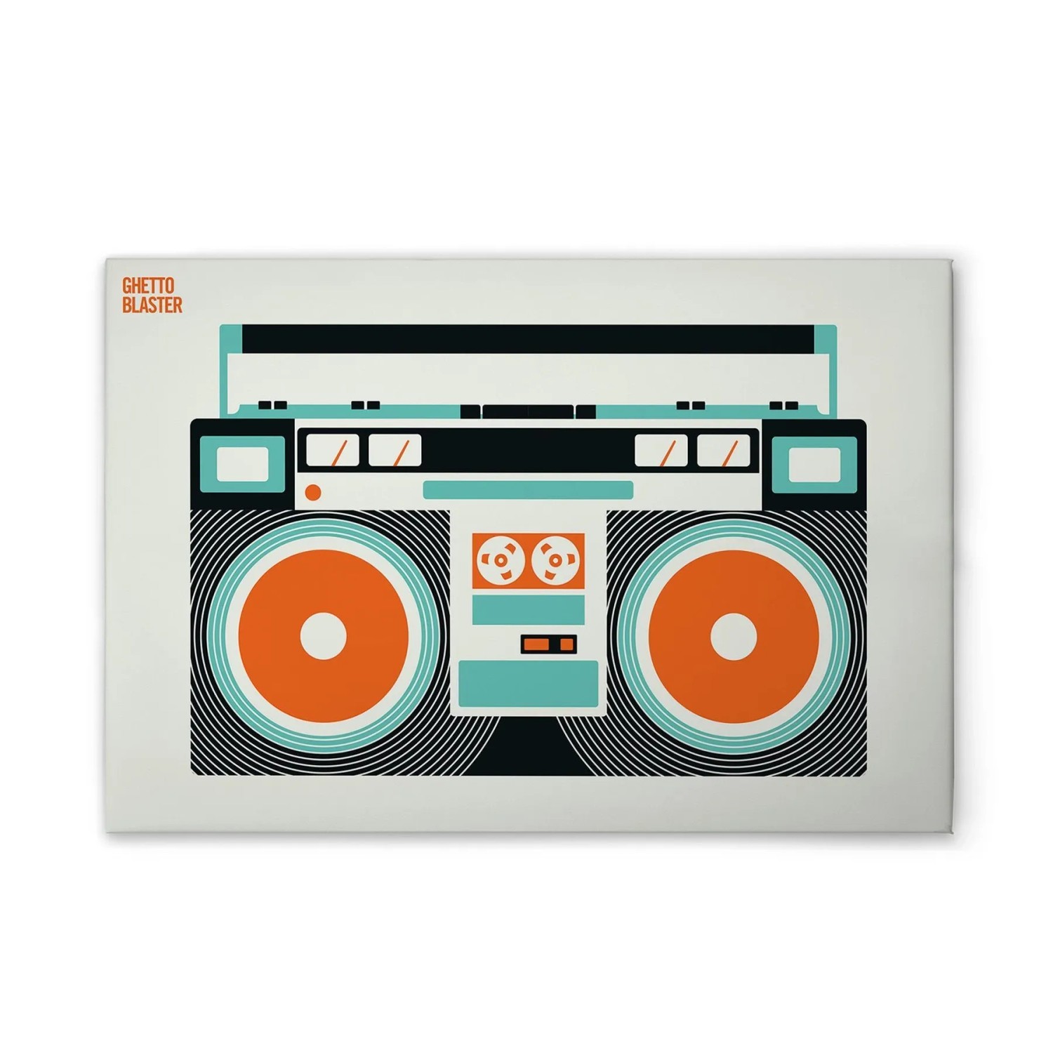Tadessi Leinwandbild - M1-No.51224 - Retro Ghettoblaster - 90 x 60 cm - Hochformat