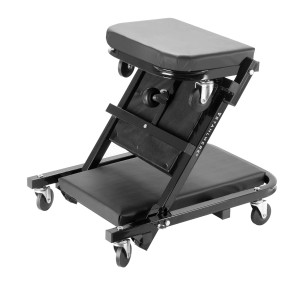STAHLWERK Werkstatthocker FRC-40 ST 2 in 1, zusammengeklappt als Hocker mit Rollen.