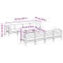 vidaXL 9-tlg. Garten-Sofagarnitur, wachbraunes Kiefernholz mit Maßen.